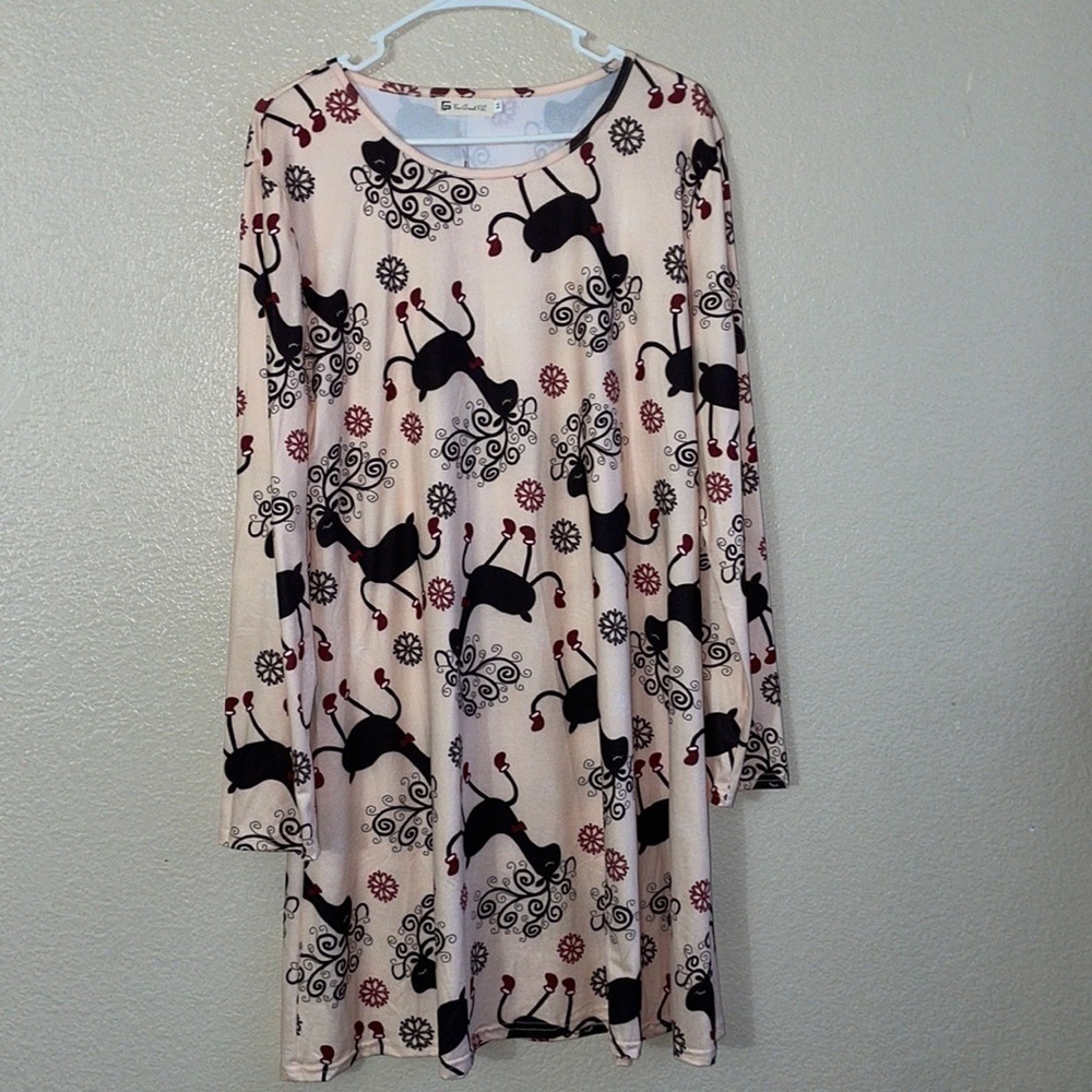 For G And PL Christmas Reindeer Snowflake Dress • XL